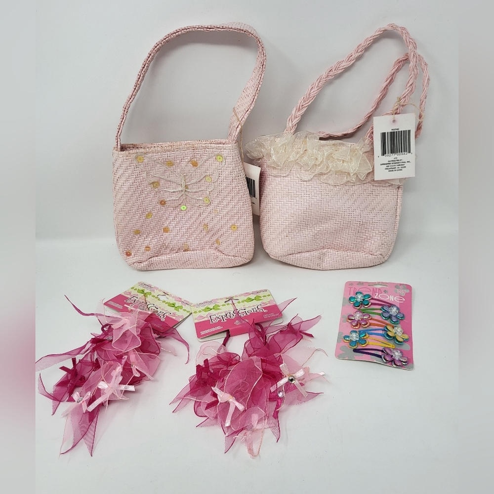 Little girls accessories purse‎ ties barrettes gifts party favors